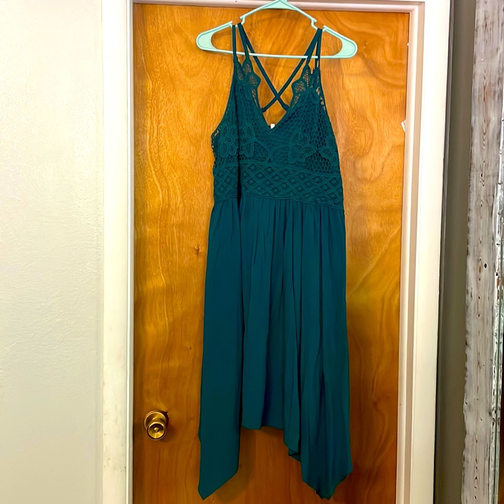 Asymmetrical Dress With Crochet Detail